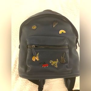 One of a Kind customized Coach Slate Blue Large Backpack